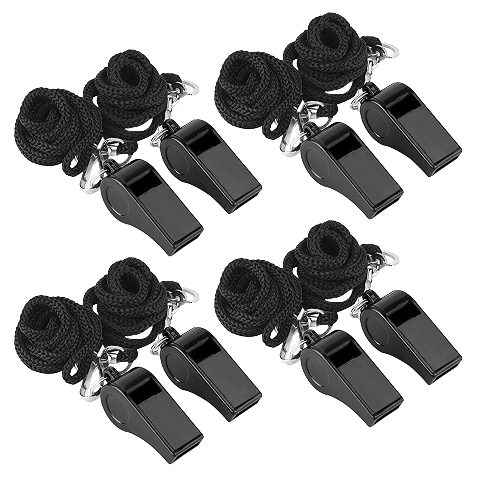 Emergency Whistle Loud - 8 fischietti portatili in metallo per
